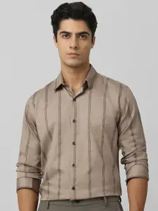 Mufti Men aw-24 Slim Fit Opaque Striped Cotton Casual Shirt