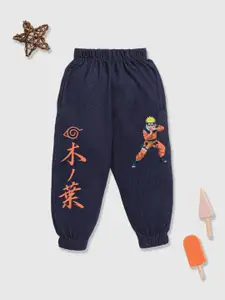 YK X Minute Mirth Boys Naruto Printed Cotton Joggers