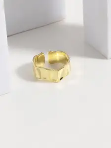 DIAVO 925 Sterling Silver Gold-Plated Finger Ring