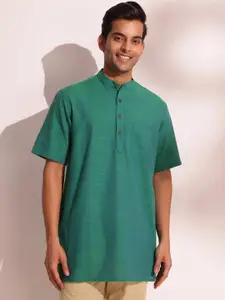 Fabindia Mandarin Collar Dobby Short Kurta