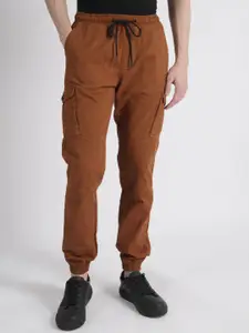 The Roadster Lifestyle Co Men Solid Mid-Rise Pure Cotton Cargo