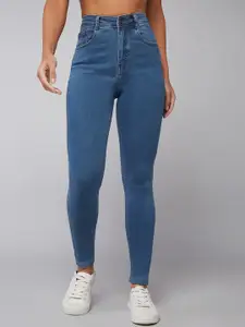 DOLCE CRUDO Skinny High Rise Distressed Regular Length Denim Jeans