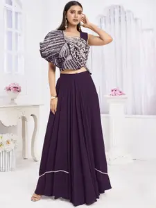 JIVORA Beads And Stones Embroidered Ready To Wear Lehenga & Choli