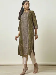 Soch Geometric Printed Straight Kurta