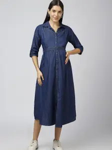 MeeMee Women Formal Fit & Flare Midi Dress