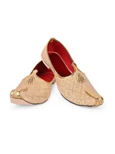 ROYAL KHWAAB Men Woven Design Mojaris