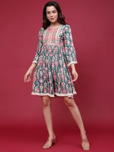 Fashion Gaiia Print A-Line Women Dress