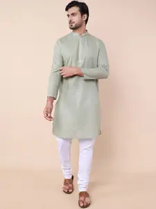 NAMASKAR Striped Cotton Straight Kurta
