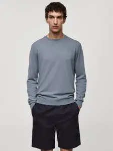 MANGO MAN Long Sleeves Pure Cotton Sweater