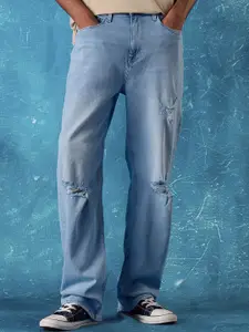 Flying Machine Men Mildly Distressed Heavy Fade Stretchable Jeans