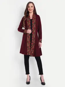 HAUTEMODA Women Embroidered Shrug