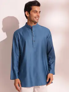 Fabindia Band Collar Long Sleeves Regular Straight Kurta