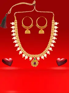 Heer Collection Gold Plated Necklace Set