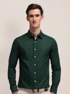 U.S. Polo Assn. Men Spread Collar Solid Cotton Casual Shirt