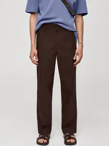 MANGO MAN Regular Fit Pure Cotton Trousers