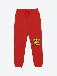 YK Disney Boys Lion King Printed Mid-Rise Track Pants