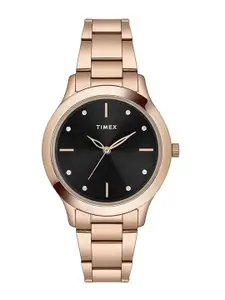 Timex Women Embellished Round Dial Analogue Watch TWEL98SMU06