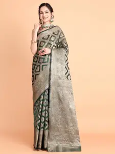 Areca Designer Ethnic Motifs Zari Organza Banarasi Saree