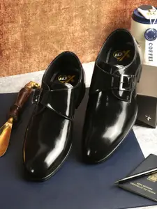 ID Men Solid With Buckled Toe Monk Formal Shoes