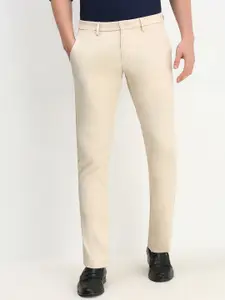 Allen Solly Men Solid Cotton Slim Fit Regular Trousers