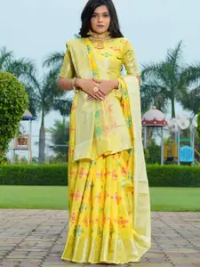 Areca Designer Ethnic Motifs Zari Linen Blend Banarasi Saree