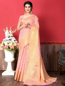 Areca Designer Ethnic Motifs Zari Linen Blend Banarasi Saree