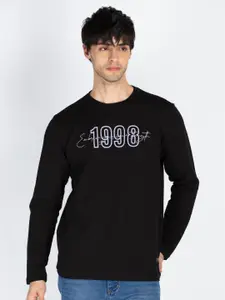 Status Quo Men Typography Printed Round Neck Cotton T-shirt