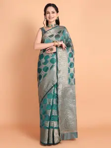 Areca Designer Ethnic Motifs Zari Organza Banarasi Saree