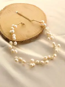 SOHI Gold-Plated Pearls The Venezia Collar Necklace