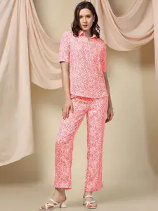FASHION DREAM Floral Printed Top With Trousers