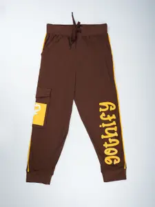 KiddoPanti Boys Printed Pure Cotton Joggers