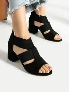 Marc Loire PU Work Women Block Peep Toes