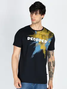 Status Quo Men Typography Printed Round Neck Cotton T-shirt