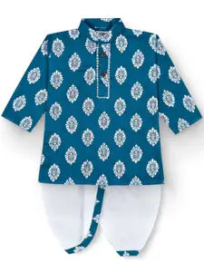 BAESD Boys Ethnic Motifs Printed Regular Kurta with Dhoti Pants