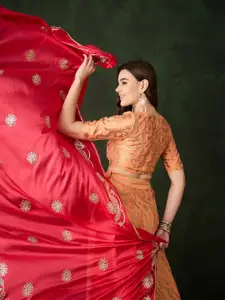 Sangria Ethnic Motifs Woven Design Lehenga Choli With Dupatta
