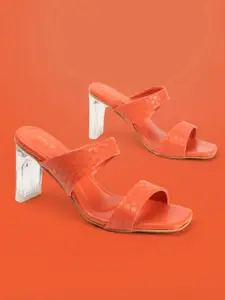 Lavie Women Open Back Textured Block Sandals