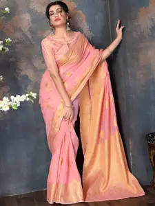 Areca Designer Ethnic Motifs Zari Linen Blend Banarasi Saree