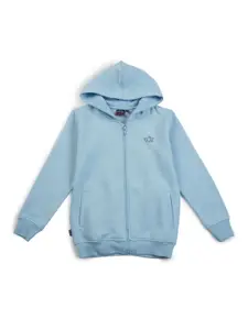 Gini and Jony Boys Brand Logo Hooded Cotton Bomber Jacket