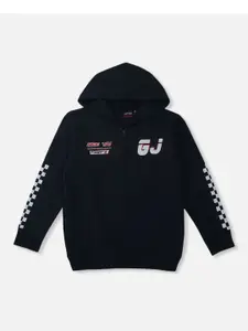 Gini and Jony Boys Hooded Cotton Bomber Jacket