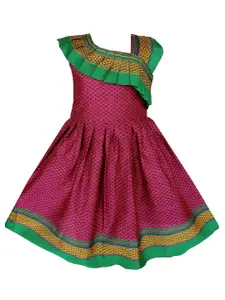 BAESD Girls Self Design Fit & Flare Dress