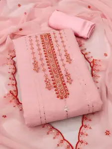 JULEE Embroidered Silk Georgette Unstitched Dress Material