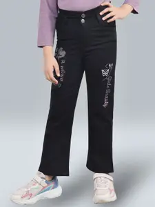 BAESD Girls Straight Fit Mildly Distressed Jeans