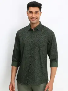 Allen Solly Men Spread Collar Floral Printed Cotton Slim Fit Casual Shirt