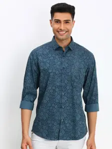 Allen Solly Men Spread Collar Floral Printed Cotton Slim Fit Casual Shirt