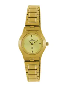 maxima Women Embellished Dial & Stainless Steel Straps Analogue Watch 14737CMLY