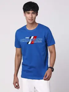 ADRO Men Typography Printed Cotton T-shirt