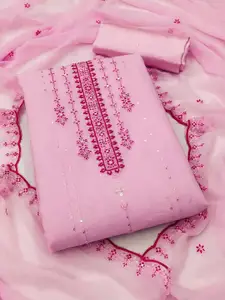 JULEE Embroidered Silk Georgette Unstitched Dress Material