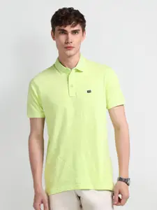 Arrow Sport Men Solid Polo Collar Cotton T-shirt