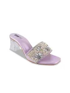 BAESD Women Embellished Party Open Toe Block Heeled Sandals