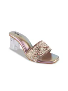 BAESD Embellished Party Block Heel Sandals